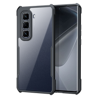 Sgockproof 4 coins Aribag noir TPU pare-chocs clair acrylique dur Transparent housse de téléphone pour Infinx Hot 50 Pro 4G Pro + 50i
