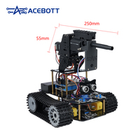 Kit de Tanque Robótico Inteligente 4WD DIY para Arduino ESP32, Juguete Educativo STEM con Codificación y Pistola de Gel para Niños y Adolescentes