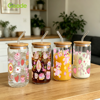 Stiker Transfer UV DTF Goode 16oz untuk Gelas Tumbler Plastik, Tahan Air, DIY, Kustom, Personal, Grosir, OEM