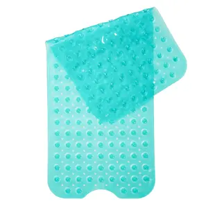 Bath Tub Mat 39x16inches Non-slip Shower Mats with suction cups and drain Holes Bathtub Bathroom Mat Machine Washable