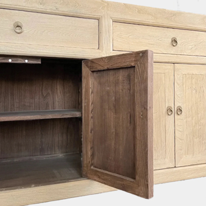 Chinese Antique <strong>Rustic</strong> Modern Solid Wood Buffet <strong>Sideboard</strong> With Drawers Classic Dinning Villa Kitchen Hotel Living Room Furniture - Product Image 3