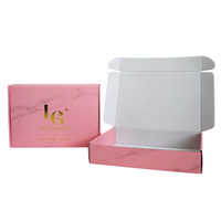 Boîte d'expédition postale en carton ondulé noir avec impression de logo personnalisée pour les petites entreprises