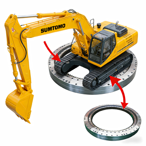 Bearing Putar Excavator untuk Cat Caterpillar Komatsu Hyundai Volvo Hitachi <span class=keywords><strong>Kobelco</strong></span> Doosan Daewoo Sumitomo - Product Image 1