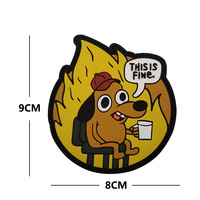 This Is Fine Meme Gunshow Comic Broderie Crochet et boucle Moral This Is Fine Patches