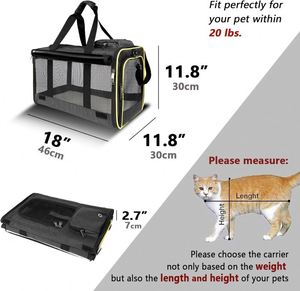 Échantillon Gratuit - Sac de Transport Portable pour Animaux de Compagnie en Maille Souple, Approuvé par les Compagnies Aériennes, pour Chiens et Chats - Product Image 4