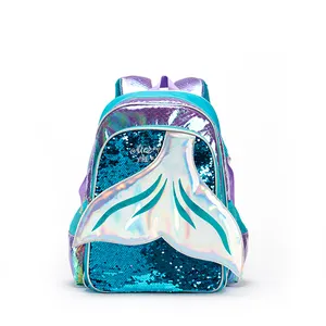 Cartoon Sequin Mermaid Backpack School Bags Shoulder Bag Mini Kindergarten Book Bags For Kids Children