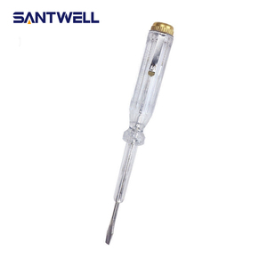 Stylo testeur de tension transparent classique, tournevis de test électrique portable pour la détection des fils sous tension/neutres - Product Image 1