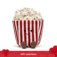 Peluche Popcorn UK for Fun, jouet anti-stress apaisant, compagnon câlin, animal en peluche doux, cadeau d'anniversaire parfait