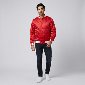 2025 Newest Men's Baseball <b>Jacket</b> Fashionable Wine <b>Slim</b> <b>Fit</b> College Varsity Design Casual Winter Style - Product Image 1
