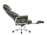 Chaise de bureau de direction de luxe de haute qualité, design moderne, en cuir véritable, pivotante, réglable en hauteur, chromée