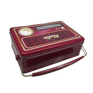 Hộp Quà Tặng Gói Kim Loại In Tùy Chỉnh Có Tay Cầm Và Khóa Hộp Thiếc Hình Máy Ghi Âm Cấp Thực Phẩm Bán Chạy Dành Cho Kẹo Bánh Quy Quà Tặng - Product Image 3