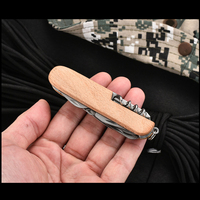 Outdoor Multifunctionele Houten Handvat Vouwmes Draagbaar Fruitmes Outdoor Camping Tool