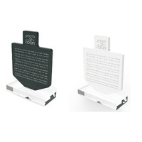 Dreidel personnalisé en acrylique et lucite, avec carte de bénédiction, pour la table, thème israélien, hébreu, juif, Judaica, pour Waterdale, Judaïsme, Hanouka