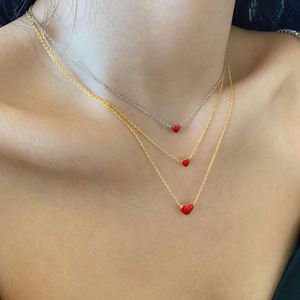 Collier Cœur Hypoallergénique en Argent 925 Dylam, Breloque Émaillée Personnalisée, Pendentif en Argent Sterling, Vente en Gros - Product Image 6