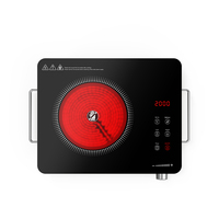 Cuisinière électrique infrarouge 2000W, plaque chauffante simple, cuisinière en céramique portable avec minuterie pour la cuisine à domicile