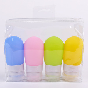 Travel sub-bottling silicone inverted <b>bottle</b> color <b>empty</b> <b>bottle</b> soft ml shampoo lotion travel set - Product Image 1