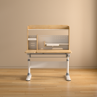 Bureau d'étude ergonomique réglable bleu moderne pliable en bois durable pour les garçons à l'intérieur dans la chambre à coucher salon pour l'école à la maison