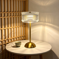 Lampe de table LED veilleuse à capteur tactile rechargeable, style nordique, intensité réglable, pour chevet, restaurant, hôtel, bar, chambre