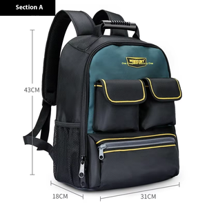 Large Capacity Multi-Functional Electrician Repair <b>Tool</b> <b>Backpack</b> Double Shoulder Zipper Closure Special <b>Tool</b> Bag - Product Image 6
