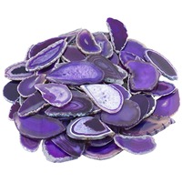 Vente en gros en vrac de tranches d'agate irrégulières sans trou, couleurs assorties, pierres de guérison, pierres de géode d'agate, tranches d'agate polies, porte-nom