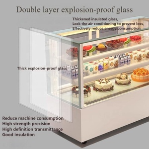 Vitrina Refrigerada de Lujo para Pastelería de 1.5m, Vertical, con Calefacción Eléctrica, Desempañador, <span class=keywords><strong>Puerta</strong></span> de Vidrio - Product Image 4