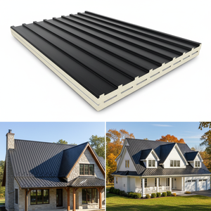 Panneaux sandwich en PU pour toiture, <span class=keywords><strong>prix</strong></span> <span class=keywords><strong>au</strong></span> <span class=keywords><strong>mètre</strong></span> <span class=keywords><strong>carré</strong></span>, panneaux isolants, panneaux sandwich en PU imperméables - Product Image 1