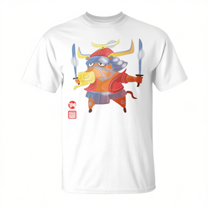 Camiseta premium con sello rojo del horóscopo del animal del zodíaco chino del año del buey - Product Image 2