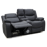 GEEKSOFA Ensemble de canapés inclinables gris foncé de luxe avec haut-parleur Bluetooth