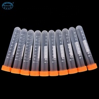 Échantillons gratuit de laboratoire, Tube conique rond pour centrifugeuse, avec bouche à vis, en plastique, grade 10ml, pièces