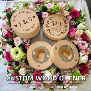 Ouvre-bouteille en bois magnétique portable cadeau de baptême personnalisé et faveurs de <span class=keywords><strong>mariage</strong></span> de <span class=keywords><strong>demoiselle</strong></span> <span class=keywords><strong>d</strong></span>'<span class=keywords><strong>honneur</strong></span> gravé sur mesure - Product Image 5