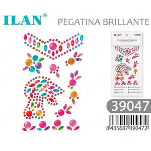Adesivo con strass Ilan a forma di pesce rosso multicolore 39047 - Product Image 3