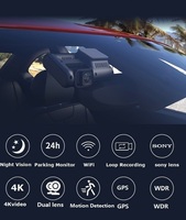 Caméra embarquée double objectif 4K 2160P WIFI GPS avec puce Novatek 96663, capteur Sony IMX323, vision nocturne, enregistreur D30H