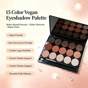 Palette de maquillage pour le visage à base d'eau, 15 couleurs neutres et terreuses, nude, pour enfants et maquillage professionnel, peinture de portrait, nuances personnalisées - Product Image 2