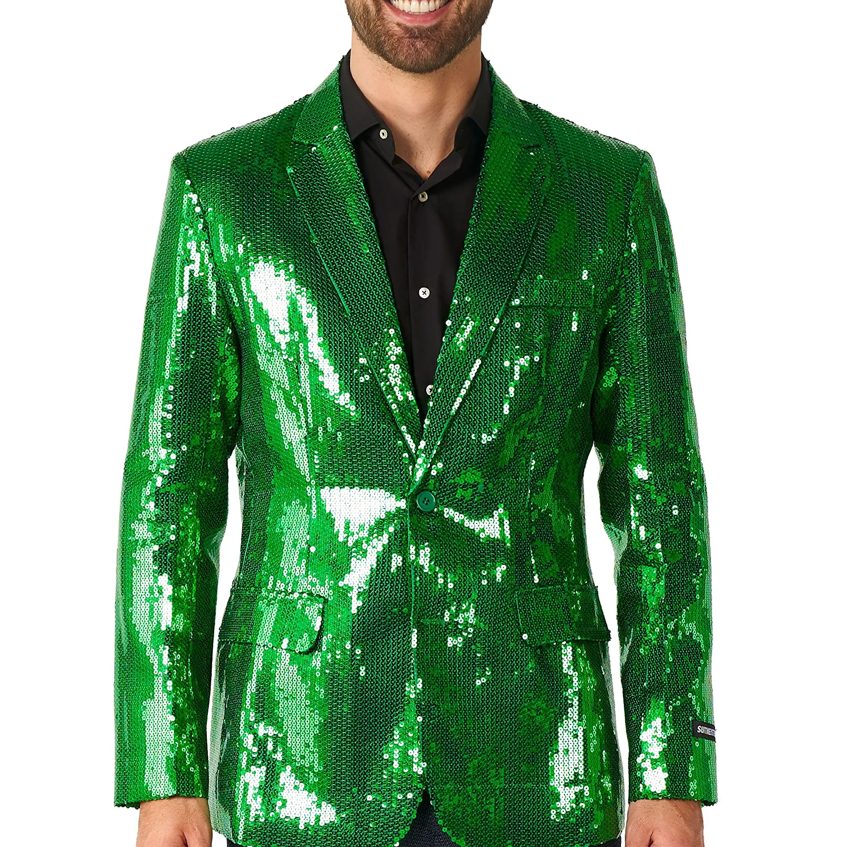 Disco Glitter Party Blazer for Men Christmas Mardi Gras Halloween Costume Party Blazers