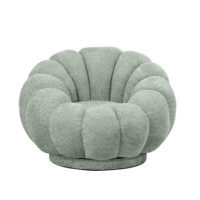 Fauteuil individuel moderne en forme de citrouille, confortable et moelleux, idéal pour salon, chambre et bureau à domicile