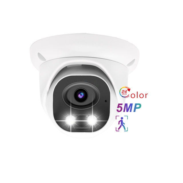 OEM Factory Direct 5MP PoE IP Dome Camera Full Color Night Vision Audio Motion Detection IP66 Waterproof Security Camera