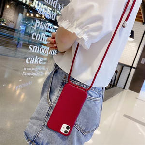 Pour iPhone 17 Pro Max givré souple TPU <span class=keywords><strong>cordon</strong></span> en Silicone étui de téléphone pour iPhone 16E 16 15 14 anti-rayures téléphone portable lanière étui - Product Image 3