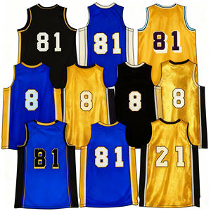 Uniformes de Baloncesto para Adultos y Jóvenes, Ropa Deportiva Barata al por Mayor, Uniforme de Baloncesto Clásico de Los Angeles en Morado y Amarillo - Product Image 1