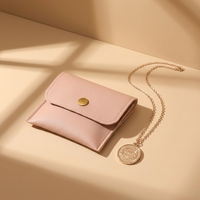 Pochette à bijoux en cuir PU avec logo personnalisé, bouton pression, microfibre, petit sac cadeau, emballage sur mesure pour bagues, vente en gros