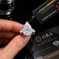 Bague de luxe en moissanite pour femme, en argent sterling 925, certifiée GRA, étincelante, pour fiançailles et mariage