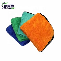 High Absorbent Quick Dry Double Sided Woven Coral Fleece Microfiber Square Towels 40x40cm 800GSM Cleaning Towel