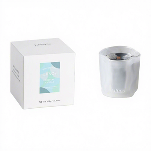 Bougie parfumée en verre mat Liinos, pierre de cristal, vert, aromathérapie, parfum d'ambiance pour la maison - Product Image 3
