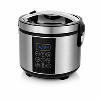 Cuisinière à riz électrique numérique 3L / 4L / 5L en acier inoxydable antiadhésive portable multifonction pour usage domestique