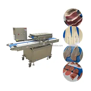 Electric butterfly chicken breast meat slicer slicing machine fresh beef fillet slices making cutter machine meat processing