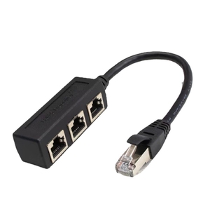 Splitter RJ45 all'ingrosso, connettore Ethernet RJ45 da <span class=keywords><strong>1</strong></span> maschio a <span class=keywords><strong>3</strong></span> femmine, adattatore per cavo di prolunga di rete, spina di rete - Product Image 3