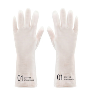 Gants de lavage de vaisselle en caoutchouc, épaisseur moyenne, imperméables, pour le nettoyage de la cuisine, réutilisables, gants ménagers - Product Image 5