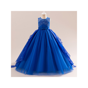 Venta al por mayor <span class=keywords><strong>de</strong></span> alta calidad <span class=keywords><strong>de</strong></span> cola larga Niña vestido <span class=keywords><strong>de</strong></span> novia princesa niños vestidos <span class=keywords><strong>de</strong></span> flores para niñas fiesta <span class=keywords><strong>de</strong></span> cumpleaños lindo - Product Image 1