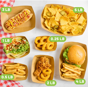 Thêm lớn 5 LB dùng một lần giấy kraft Khay nhựa hình chữ nhật cho bữa tiệc phục vụ-Salad Sushi nacho Sandwich bỏng ngô Snack - Product Image 5