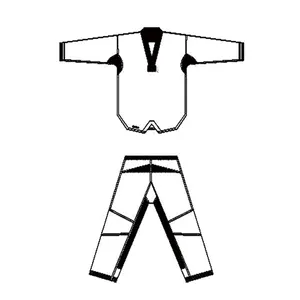 Abiti da taekwondo da taekwondo di jiu jitsu uniformi di alta qualità