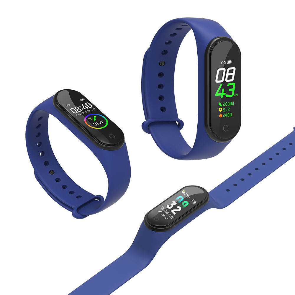 Azul M4S Monitor de temperatura inteligente deporte relojes banda pulsera